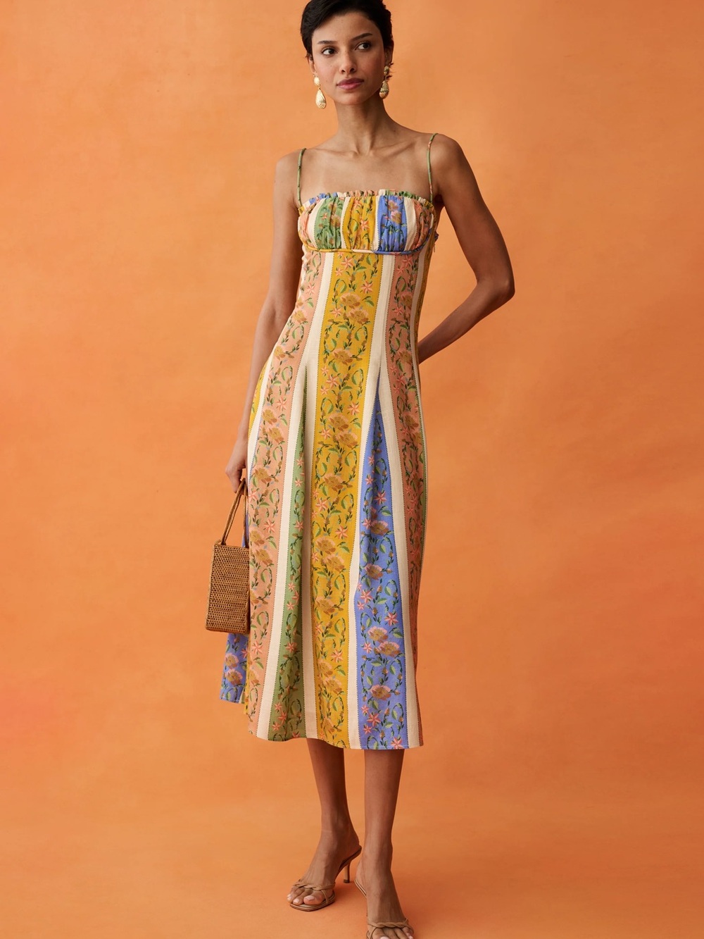 Few Moda - NWT Striped Midi Dress with Spaghetti Straps
